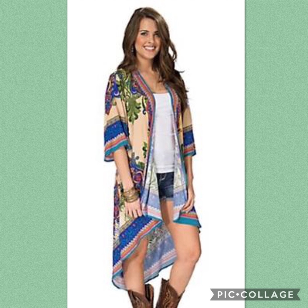 Open front kimono